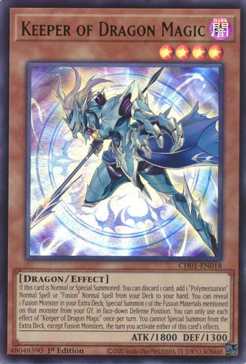 Keeper of Dragon Magic - CH01-EN018 - Ultra Rare - 1st Edition