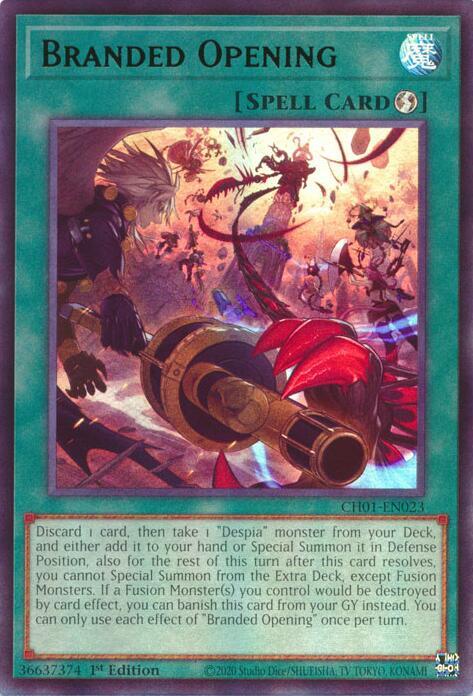 Branded Opening - CH01-EN023 - Ultra Rare - 1st Edition