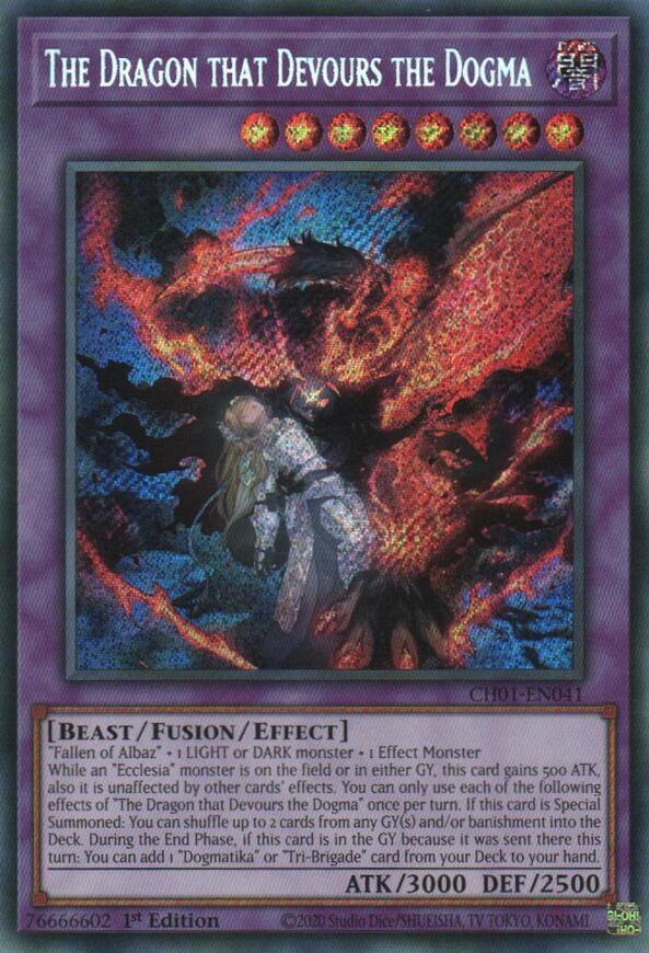 The Dragon that Devours the Dogma (Secret Rare) - CH01-EN041 - Secret Rare - 1st Edition