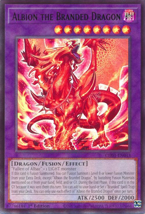 Albion the Branded Dragon - CH01-EN043 - Ultra Rare - 1st Edition