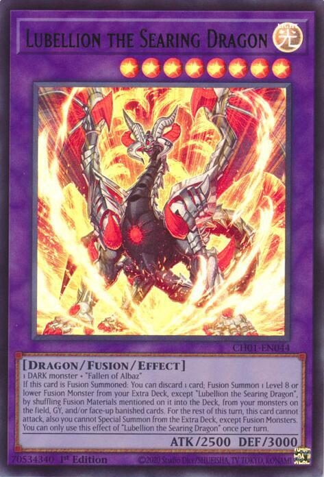 Lubellion the Searing Dragon - CH01-EN044 - Ultra Rare - 1st Edition