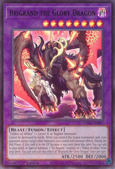 Brigrand the Glory Dragon - CH01-EN047 - Ultra Rare - 1st Edition