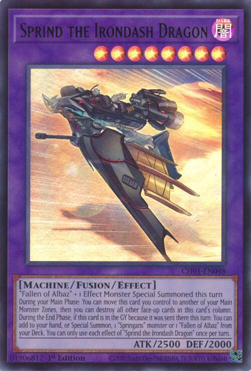 Sprind the Irondash Dragon - CH01-EN048 - Ultra Rare - 1st Edition