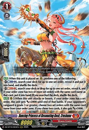Dancing Princess of Resonating Rock, Crushuna - DZ-BT10/003EN - Triple Rare