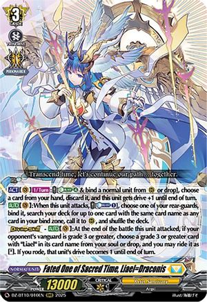 Fated One of Sacred Time, Liael=Draconis - DZ-BT10/010EN - Triple Rare