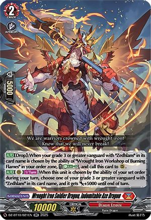 Wrought Iron Soldier Dragon, Indomitable Axe Dragon - DZ-BT10/021EN - Double Rare