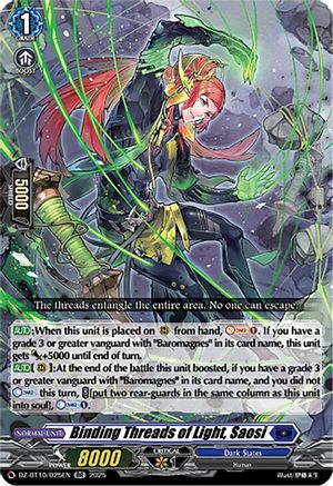 Binding Threads of Light, Saosi - DZ-BT10/025EN - Double Rare