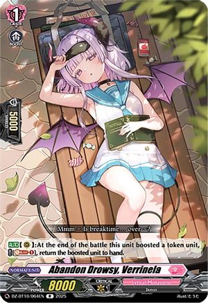 Abandon Drowsy, Verrinela - DZ-BT10/064EN - Rare