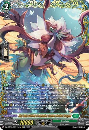 One Who Arrived at Paradise, Leaves Feather Dragon (FFR) - DZ-BT10/FFR15EN - Double Frame Rare