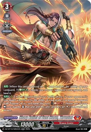 Sharp Bullet of Dust Storm, Thruston (SR) - DZ-BT10/SR04EN - Silver Rare