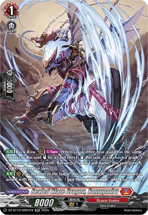 Sealed Blaze Dragon, Samupadru (SR) - DZ-BT10/SR07EN - Silver Rare