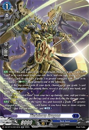 Tickdown Dragon (SR) - DZ-BT10/SR10EN - Silver Rare