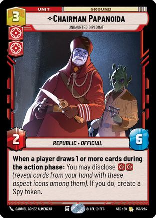 Chairman Papanoida - Undaunted Diplomat - 159/264 - Rare