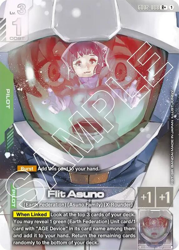 Flit Asuno (R+) (Alternate Art) - GD02-088 - Rare+