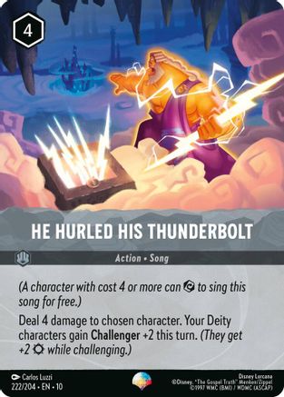 He Hurled His Thunderbolt (Epic) - 222/204 - Epic (Foil)