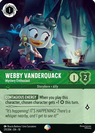 Webby Vanderquack (Mystery Enthusiast) - 211/204 - Epic (Foil)