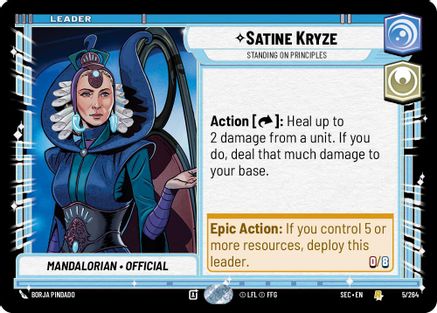 Satine Kryze - Standing on Principles - 5/264 - Rare