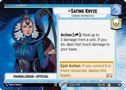 Satine Kryze - Standing on Principles (Hyperspace) - 269 - Rare