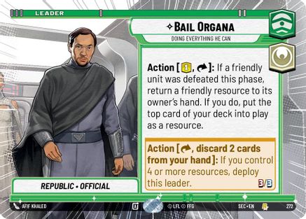 Bail Organa - Doing Everything He Can (Hyperspace) - 272 - Rare