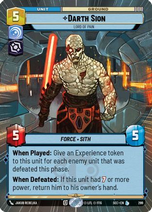 Darth Sion - Lord of Pain (Hyperspace) - 299 - Legendary