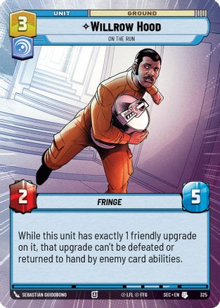 Willrow Hood - On the Run (Hyperspace) - 325 - Uncommon