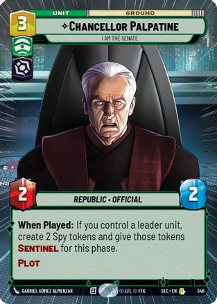 Chancellor Palpatine - I Am the Senate (Hyperspace) - 346 - Rare