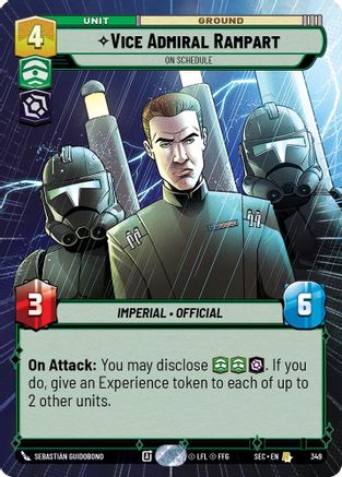 Vice Admiral Rampart - On Schedule (Hyperspace) - 349 - Rare
