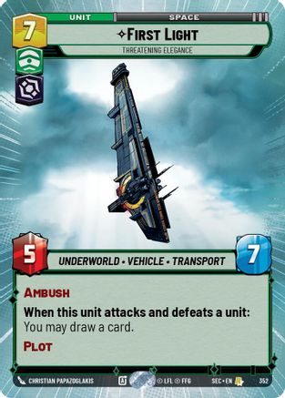 First Light - Threatening Elegance (Hyperspace) - 352 - Rare