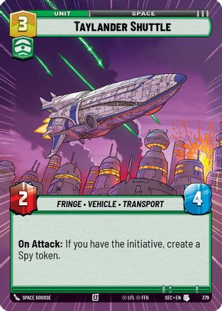 Taylander Shuttle (Hyperspace) - 379 - Uncommon