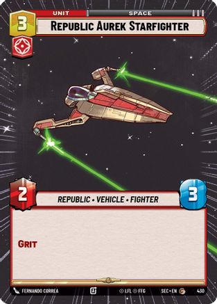 Republic Aurek Starfighter (Hyperspace) - 430 - Common