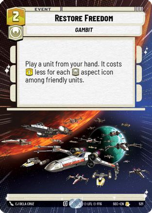 Restore Freedom (Hyperspace) - 521 - Rare