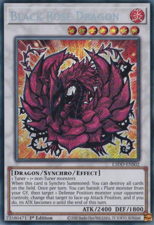Black Rose Dragon (L5DD-ENS02) - L5DD-ENS02 - Secret Rare - 1st Edition