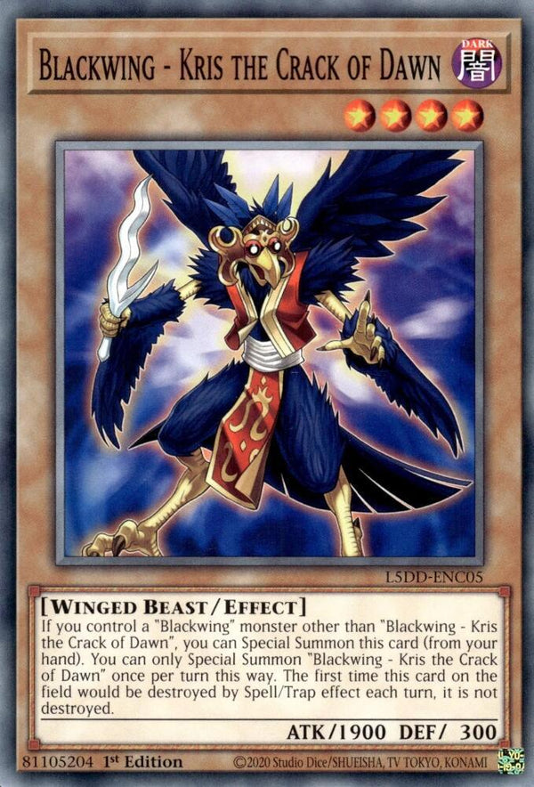 Blackwing - Kris the Crack of Dawn - L5DD-ENC05 - Common - 1st Edition