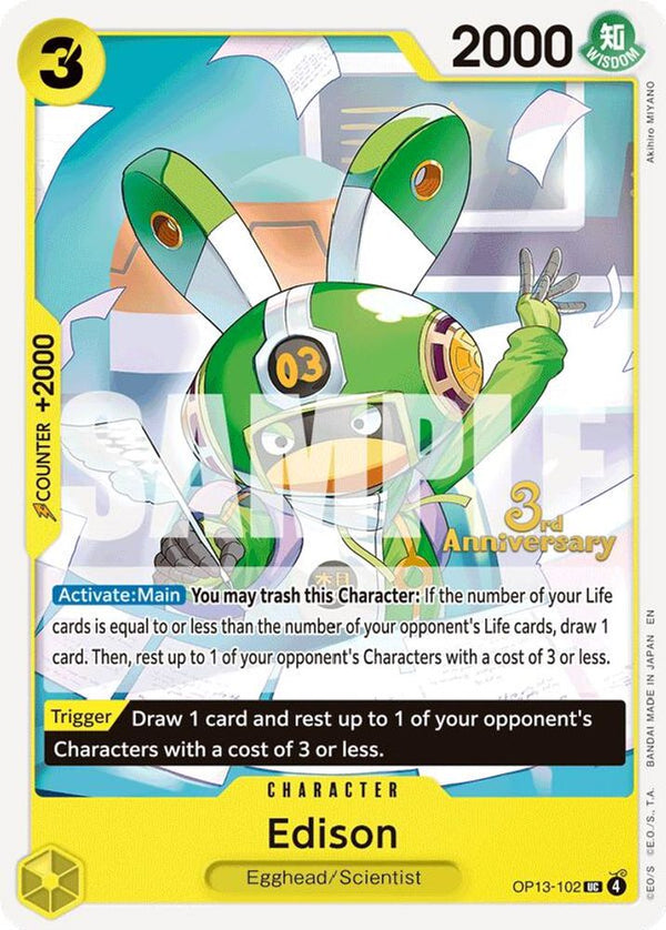 Edison (3rd Anniversary Tournament 3 Brothers Pack) - OP13-102 - Uncommon