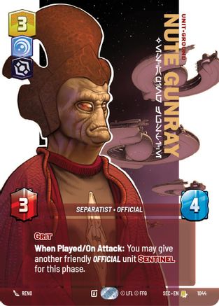 Nute Gunray - Escaping Justice (Prestige) - 1044 - Rare