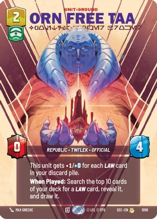 Orn Free Taa - Political Power Broker (Prestige) - 1058 - Rare