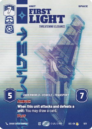 First Light - Threatening Elegance (Prestige) - 1071 - Rare