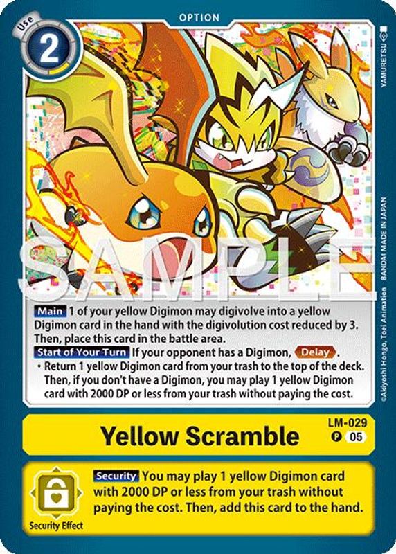 Yellow Scramble (3 Line Text) (Block 5) (ST22) - LM-029 - Promo