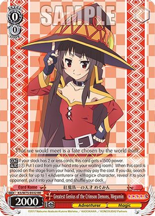 Greatest Genius of the Crimson Demons, Megumin - KS/W75-E032 - Double Rare