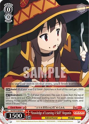 "Knowledge of Learning A Skill" Megumin - KS/W75-E048 - Uncommon