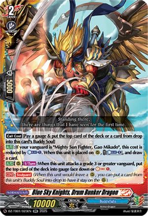Blue Sky Knights, Drum Bunker Dragon - DZ-TB01/023EN - Double Rare