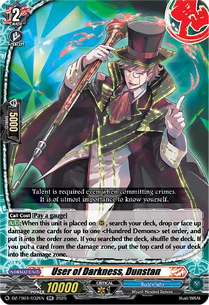 User of Darkness, Dunstan - DZ-TB01/032EN - Double Rare