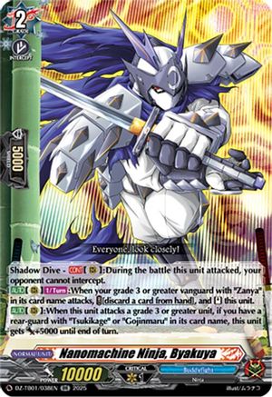 Nanomachine Ninja, Byakuya - DZ-TB01/038EN - Double Rare