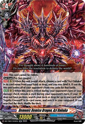 Demonic Demise Dragon, Azi Dahaka - DZ-TB01/043EN - Double Rare