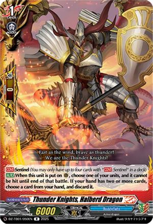 Thunder Knights, Halberd Dragon - DZ-TB01/050EN - Rare