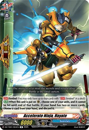 Accelerate Ninja, Hayate - DZ-TB01/064EN - Rare