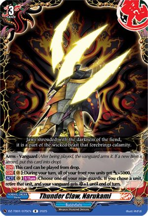 Thunder Claw, Narukami - DZ-TB01/075EN - Rare