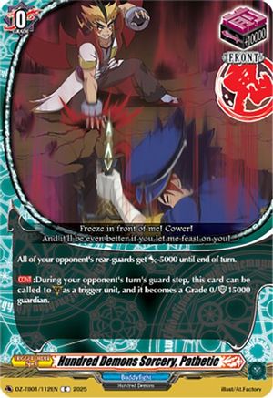 Hundred Demons Sorcery, Pathetic - DZ-TB01/112EN - Common
