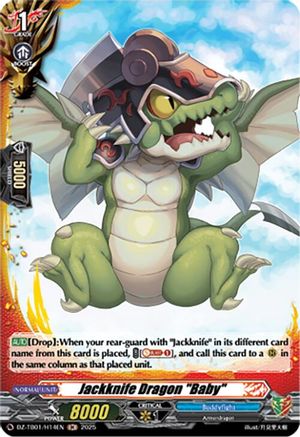 Jackknife Dragon "Baby" (H) - DZ-TB01/H14EN - Holo Rare