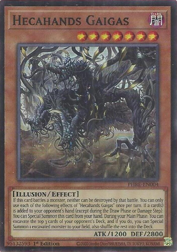 Hecahands Gaigas (Super Rare) - PHRE-EN004 - Super Rare - 1st Edition